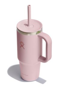 Thermobecher Hydro Flask "All Around Travel Tumbler in den Gr&ouml;&szlig;en 24 oz/ 32 oz / 40 oz", trillium, B:12,95 H:28,96cm &Oslash;:12,95, Edelstahl, Trinkgef&auml;&szlig;e, Thermobecher, Thermo Cup mit Strohhalm, 709 ml/ 946 ml/ 1182 ml