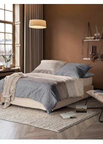 Bettw&auml;sche Irisette "8430", natur, B/L: 200cm x 220cm, 1 Stk., 1 Stk., Renforc&eacute;, B/L: 80cm x 80cm & 80cm x 80cm, 2, Renforc&eacute;, Obermaterial: 100% Baumwolle, Bettw&auml;sche, Bettw&auml;sche, moderner Klassiker mit Rei&szlig;verschluss
