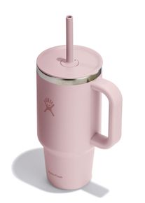 Thermobecher Hydro Flask "All Around Travel Tumbler in den Gr&ouml;&szlig;en 24 oz/ 32 oz / 40 oz", trillium, H:29,34cm, Edelstahl, Trinkgef&auml;&szlig;e, Thermobecher, Thermo Cup mit Strohhalm, 709 ml/ 946 ml/ 1182 ml