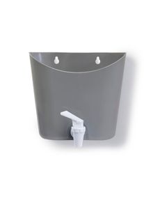 Wassertank Muddy Buddy "Aqua Fun", grau, Fl&uuml;ssigkeitsbeh&auml;lter, Kinder, 1.500ml, Kunststoff, Wassertank, grau, zur Montage an einer Matschk&uuml;che, B:20cm H:18cm T:14cm