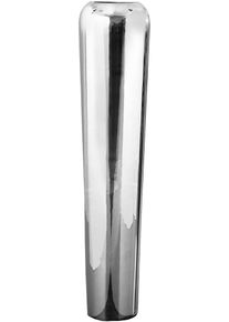 Dekovase Fink "TUTZI", silber (silberfarben), H:90cm &Oslash;:24cm, Eisen, Vasen, Dekovase, Vase aus Metall, vernickelt, Bodenvase
