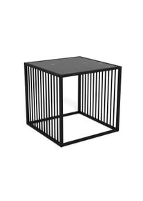 Beistelltisch ACTONA GROUP "Kaffeetisch, Beistelltisch", matt schwarz, matt schwarz, izmir matt schwarz, B:40cm H:40cm T:40cm, Tische, Beistelltisch, Ecktisch, Tischplatte Izmir schwarz, Ma&szlig;e 40x40x40cm