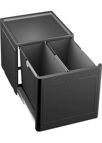 M&uuml;lltrennsystem Blanco "Botton Pro 45/3", schwarz, B:37,5cm H:35cm T:40cm, Kunststoff, M&uuml;lleimer, M&uuml;lltrennsystem, manuell, Kunststoff, 60 mm Untermass