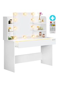 Casaria Make-up Tafel Lucia Wit 140x110x40cm LED
