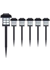 Monzana LED Solarlampen Set van 6 Zwart