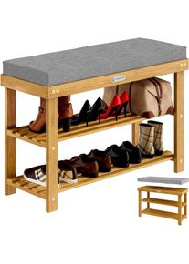 Casaria Ławka na buty z drewna akacjowego z certyfikatem FSC 90x30x48cm