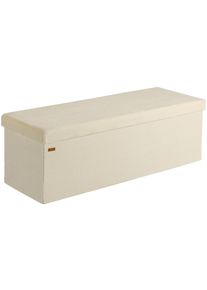 Casaria Opbergbank Beige Koord 114x38x38cm MDF opvouwbaar