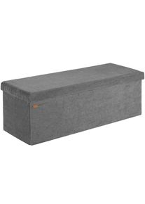 Casaria Opbergbank Antraciet Koord 114x38x38cm MDF opvouwbaar