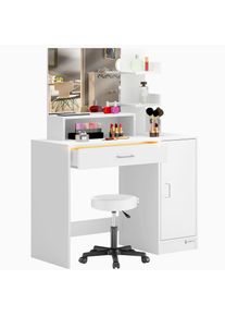 Casaria Kaptafel Jocelyn Wit 140x90x40cm incl rolkruk