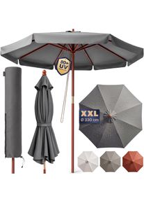 Kingsleeve Parasol Antraciet Hout &Oslash;330cm UV-bescherming 80+