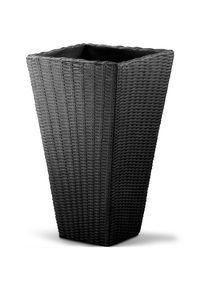 Deuba Bloempot Antraciet Polyrattan Optiek 70x40x40cm