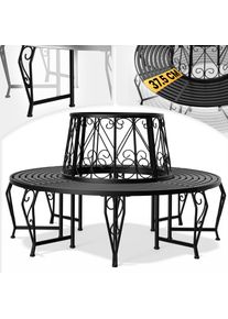 Casaria Baumbank Bree Schwarz Metall &Oslash;160cm