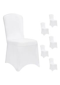 Detex Stuhlhusse 6er-Set Wei&szlig; OEKO-TEX
