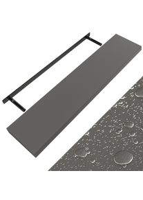 Casaria Wandplank Zwevend Mat Grijs MDF 110x23x3,8cm