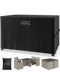 Kingsleeve Abdeckplane Sitzgruppe Anthrazit 125x63x74cm 9100mm Wassers&auml;ule