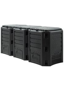 Deuba Compostero Negro 1200L 198x72x83cm