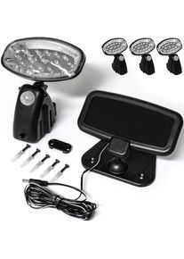Deuba LED Solar-Wandlampe 3er-Set Bewegungsmelder