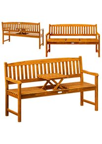 Casaria Gartenbank Picknick mit Tisch Eukalyptus FSC -zertifiziert