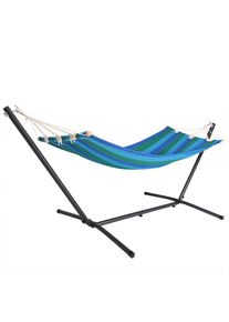 Detex Hangmat Blauw 200x80cm met Metalen Frame