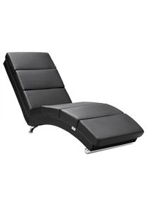Casaria Relaxliege London Schwarz Kunstleder