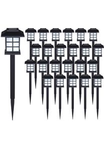 Monzana LED Solarleuchten 24er-Set Schwarz