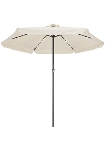 Kingsleeve Parasol Athene Cr&egrave;me &Oslash;330cm Lampjes op Zonne Energie