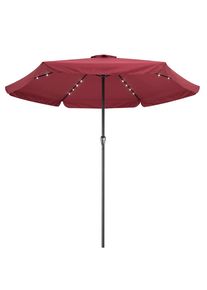 Kingsleeve Parasol Athene Rood &Oslash;330cm Lampjes op Zonne Energie