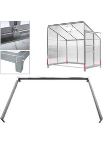 Deuba Gegalvaniseerde stalen fundering 190x122x12cm - voor aangebouwde serre