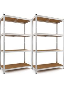 Monzana Schwerlastregal 2er-Set 170x75x30cm verzinkt 280kg