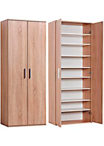 Schuhschrank Procontour "Schrank Clara", braun (sonoma eiche), B:64cm H:167cm T:34cm, Schr&auml;nke, Schuhschrank, H&ouml;he 167cm, mit variabel verstellbaren Einlegeb&ouml;den