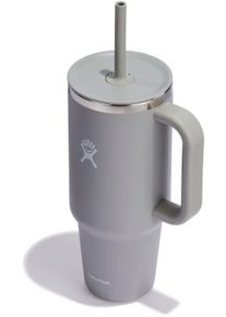 Thermobecher Hydro Flask "All Around Travel Tumbler in den Gr&ouml;&szlig;en 24 oz/ 32 oz / 40 oz", beige (birch), H:32,13cm, Edelstahl, Trinkgef&auml;&szlig;e, Thermobecher, Thermo Cup mit Strohhalm, 709 ml/ 946 ml/ 1182 ml