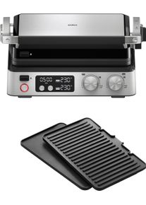 Kontaktgrill Braun "MultiGrill 7 CG 7040 - 3 Kochpositionen, bis 230C, 12 Burger Patties", schwarz (premium schwarz, edelstahl), B:31,5cm H:17,3cm T:36,5cm, Kontaktgrill_Standgrill_Tischgrill_Teppanyakigrill, Kontaktgrill, Sp&uuml;lmaschinenfeste Platten + individuell temperierbar