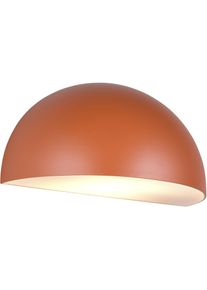 Trio LEUCHTEN Au&szlig;en-Wandleuchte "MAAS, Hauswand Leuchte Downlight kugelf&ouml;rmig Metall Aluminium IP44", apricot, 1, H: 14cm, 1 Stk., Leuchten, exkl 1x E27 max 10W, Breite 27cm H&ouml;he 14cm, Leuchtmittel wechselbar, Au&szlig;en-Wandleuchte