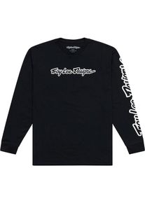 Troy Lee Designs Signature, t-shirt &agrave; manches longues , couleur: Noir/Blanc , taille: M