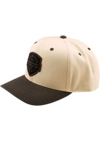 Troy Lee Designs Imprint Curved Snapback, capuchon , couleur: Beige/Marron Fonc&eacute; , taille: Taille unique