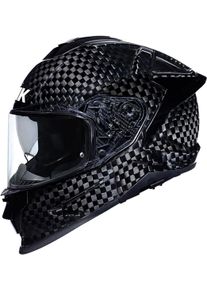 SMK Titan Carbon Solid, full face helmet , color: Black , size: L