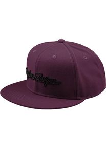 Troy Lee Designs Signature Flat Bill Snapback, pet , kleur: Lila/Zwart , maat: Een maat