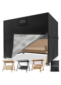 Kingsleeve Abdeckplane Hollywoodschaukel Anthrazit 210x150x150cm 9100mm Wassers&auml;ule