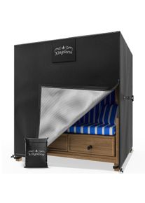Kingsleeve Abdeckplane Strandkorb Anthrazit 135x105x175/140cm 9100mm Wassers&auml;ule
