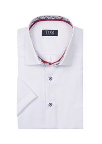 Tom Rusborg OF COPENHAGEN Duże Rozmiary - Tom Rusborg - Niewymagająca prasowania koszula z kr&oacute;tkim rękawem, z kwiatowymi zdobieniami, comfort fit - 54