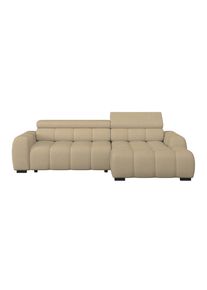 M&Ouml;BELIX M&ouml;belix , Taupe , Textil , Ottomane rechts, L-Form , 285x168 cm , Stoffauswahl, R&uuml;cken echt, elektrischer Sitzvorzug , Wohnzimmer, Sofas & Couches, Wohnlandschaften, Ecksofas