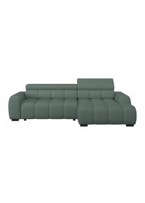 M&Ouml;BELIX M&ouml;belix , Gr&uuml;n , Textil , Ottomane rechts, L-Form , 285x168 cm , Stoffauswahl, R&uuml;cken echt, elektrischer Sitzvorzug , Wohnzimmer, Sofas & Couches, Wohnlandschaften, Ecksofas