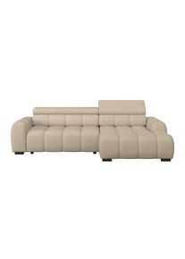 M&Ouml;BELIX M&ouml;belix , Beige , Textil , Ottomane rechts, L-Form , 285x168 cm , Stoffauswahl, R&uuml;cken echt, elektrischer Sitzvorzug , Wohnzimmer, Sofas & Couches, Wohnlandschaften, Ecksofas
