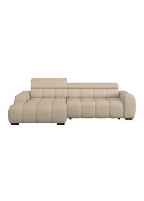 M&Ouml;BELIX M&ouml;belix , Beige , Textil , Ottomane links, L-Form , 285x168 cm , Stoffauswahl, R&uuml;cken echt, elektrischer Sitzvorzug , Wohnzimmer, Sofas & Couches, Wohnlandschaften, Ecksofas