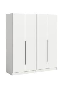 Mid.you , Wei&szlig; , Holzwerkstoff , Holzoptik , 2 F&auml;cher , 160x181x52 cm , FSC MIX , in verschiedenen Gr&ouml;&szlig;en erh&auml;ltlich , Schlafzimmer, Kleiderschr&auml;nke, Dreht&uuml;renschr&auml;nke