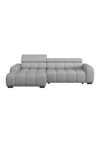 M&Ouml;BELIX M&ouml;belix , Grau , Textil , Ottomane links, L-Form , 285x168 cm , Stoffauswahl, R&uuml;cken echt, elektrischer Sitzvorzug , Wohnzimmer, Sofas & Couches, Wohnlandschaften, Ecksofas