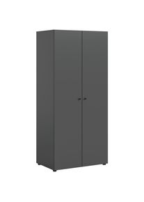 Mid.you , Anthrazit , Holzwerkstoff , 1 F&auml;cher , 80x176x51 cm , FSC MIX , in verschiedenen Gr&ouml;&szlig;en erh&auml;ltlich , Schlafzimmer, Kleiderschr&auml;nke, Dreht&uuml;renschr&auml;nke