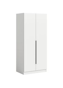 Mid.you , Wei&szlig; , Holzwerkstoff , Holzoptik , 1 F&auml;cher , 80x181x52 cm , FSC MIX , in verschiedenen Gr&ouml;&szlig;en erh&auml;ltlich , Schlafzimmer, Kleiderschr&auml;nke, Dreht&uuml;renschr&auml;nke