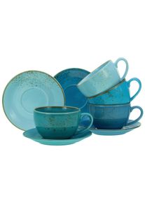 Creatable Tassenset Blau/Goldfarben, 8-teilig