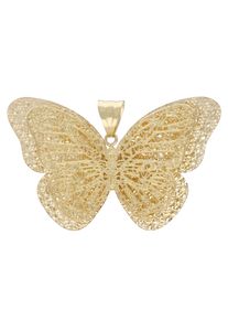 Kettenanh&auml;nger Firetti "Schmuck Geschenk Gold 375 Halsschmuck Anh&auml;nger Schmetterling", gelbgoldfarben, Schmuckanh&auml;nger, Damen, Gelbgold 375, 3,61 g, Kettenanh&auml;nger